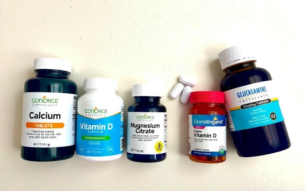 Suplimente pentru oase și articulații: Calciu, Vitamina D, Magneziu, Glucozamină