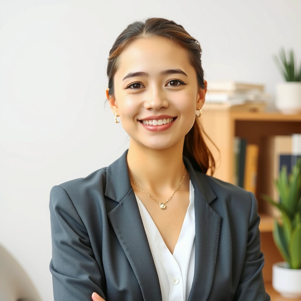 Portretul unui nutriționist cu o atitudine amabilă și profesionistă.