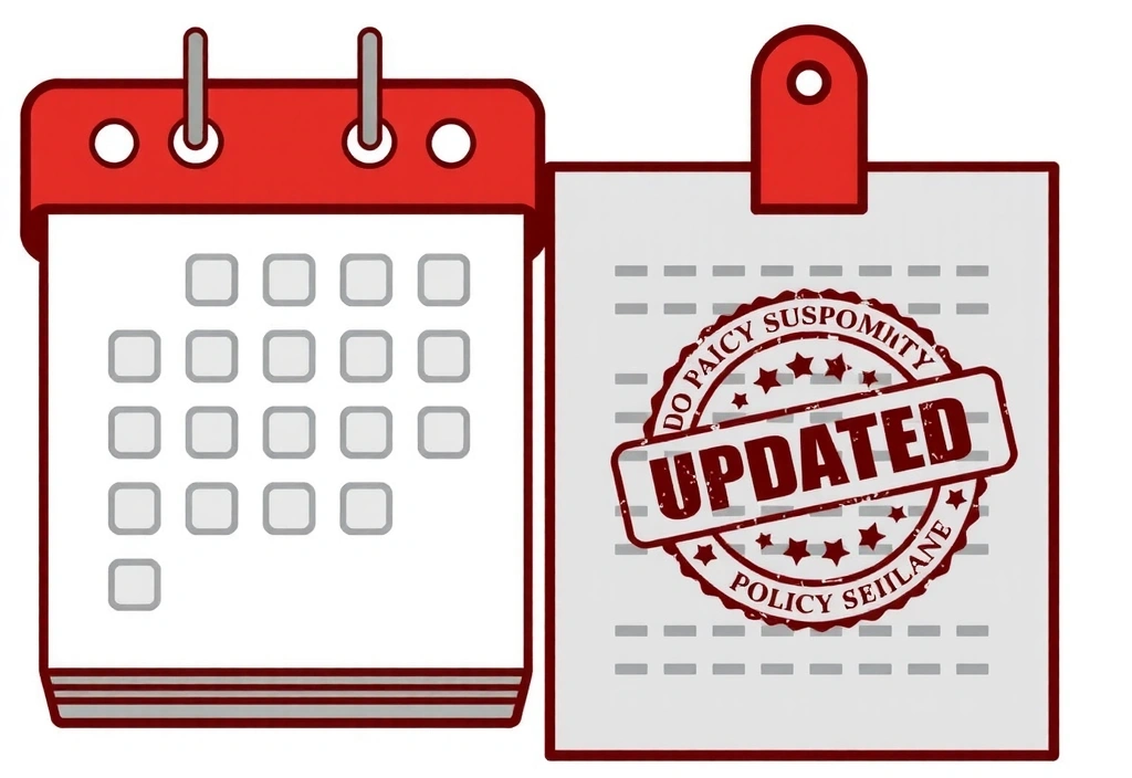 Ilustrație cu un calendar și o pagină actualizată